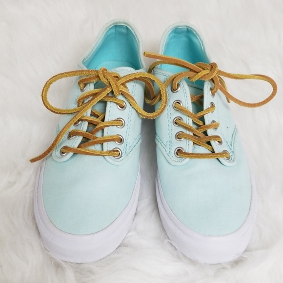 Van's mint green leather accents 8.5 - Picture 3 of 7